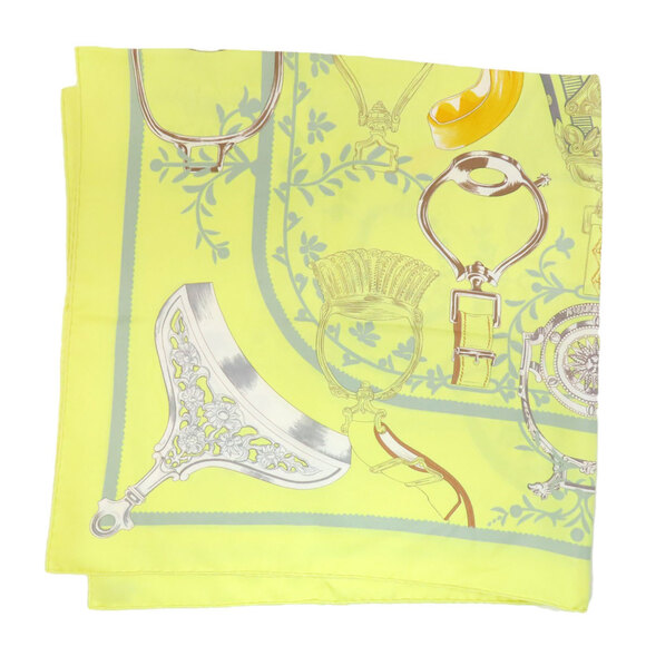 HERMES Yellow Silk Scarf - Picture 2 of 13